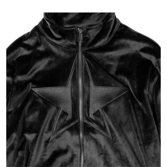 Jeffree Star Black Velour Jacket with Star Design NWOT - Picture 3 of 7